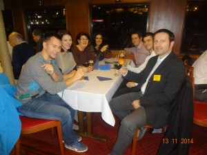 Druženje na službenoj večeri s kolegama sa Saobraćajnog fakulteta u Beogradu