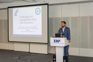 Dr. Tomislav Radišić presenting his work on the urban UAV operations